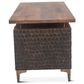 Home Trends & Design Santa Cruz Executive Desk in Walnut and Antique Gold, , large