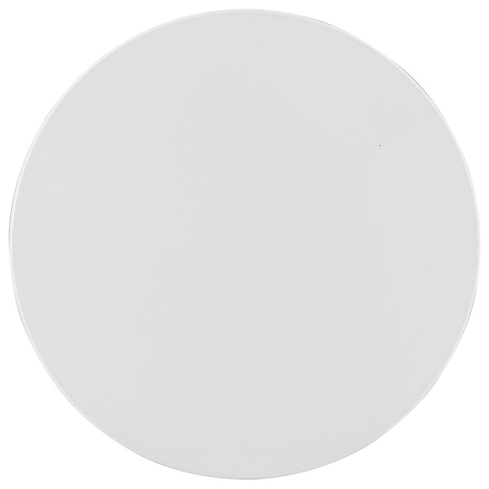 Linon Home Decor Rainbow Round Side Table in White, , large