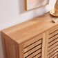 Global Movement Three-Door Shoe Cabinet in Brown, , large