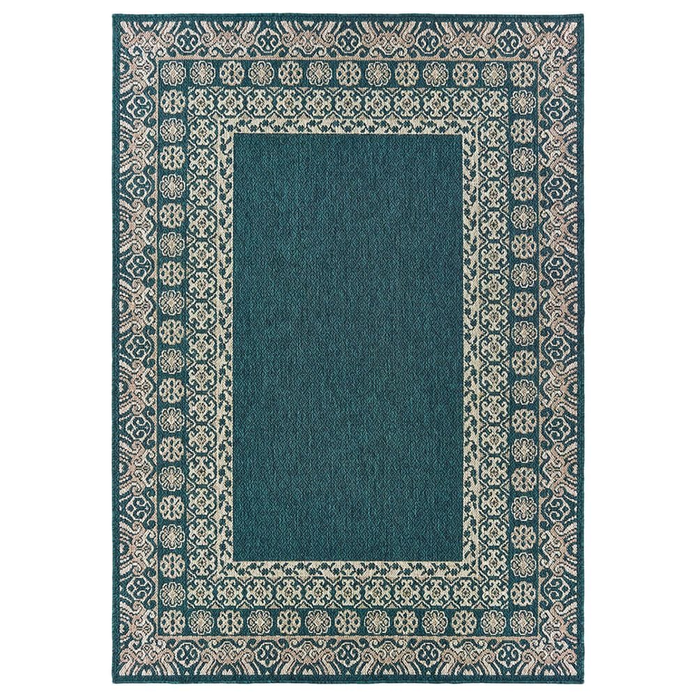 Oriental Weavers Latitude 1503B 9"10" x 12"10" Blue Area Rug, , large
