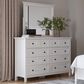 Urban Home Grace 8-Drawer Dresser with Mirror in Snowfall White, , large