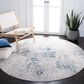 Safavieh Orchard Oriental 6"7" Round Grey and Blue Area Rug, , large