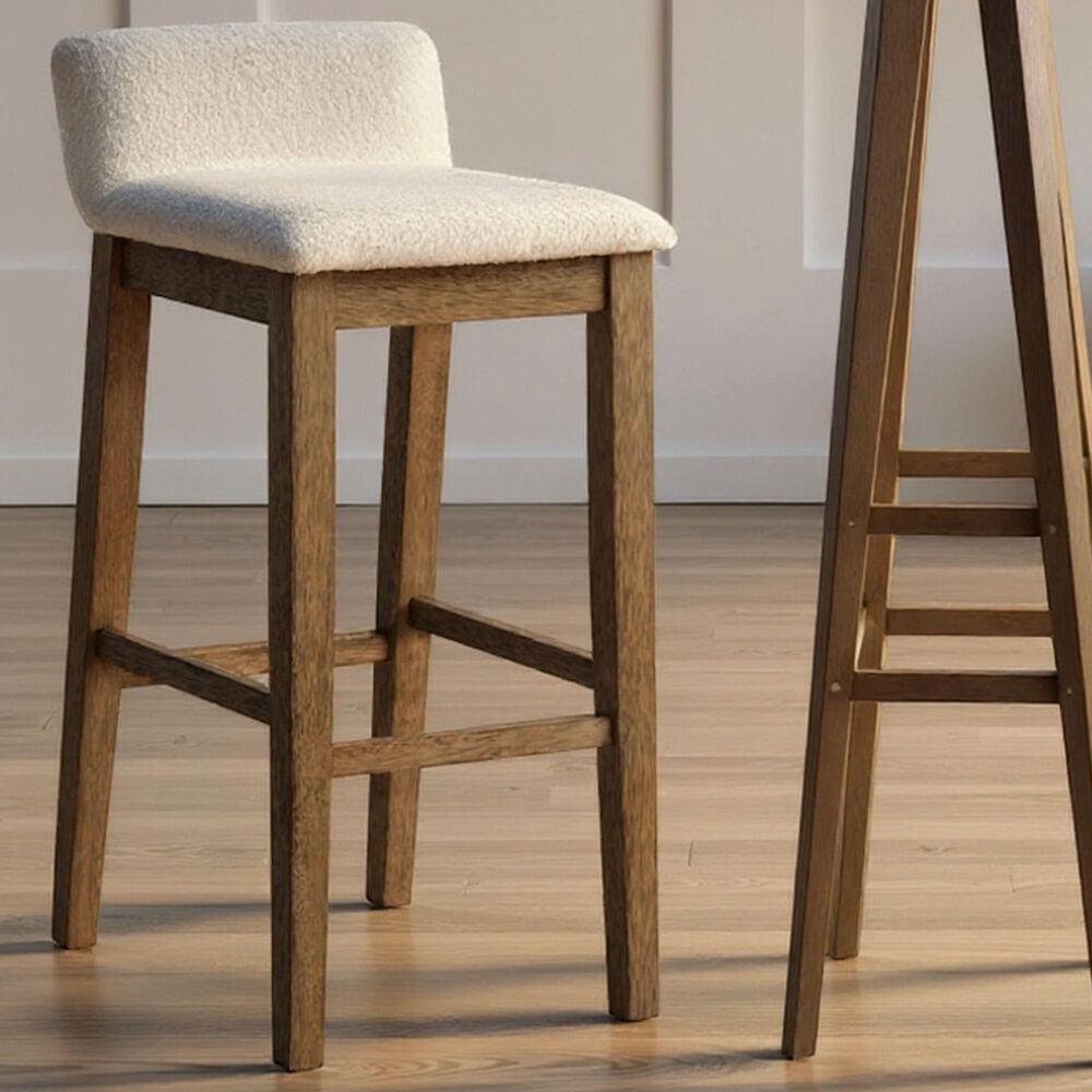 Armen Living Annikah Bar Height Stool in Putty Brown, , large
