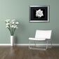 Timberlake 16" x 20" Gardenia in Black and White Art in Black Matting and Silver Frame, , large