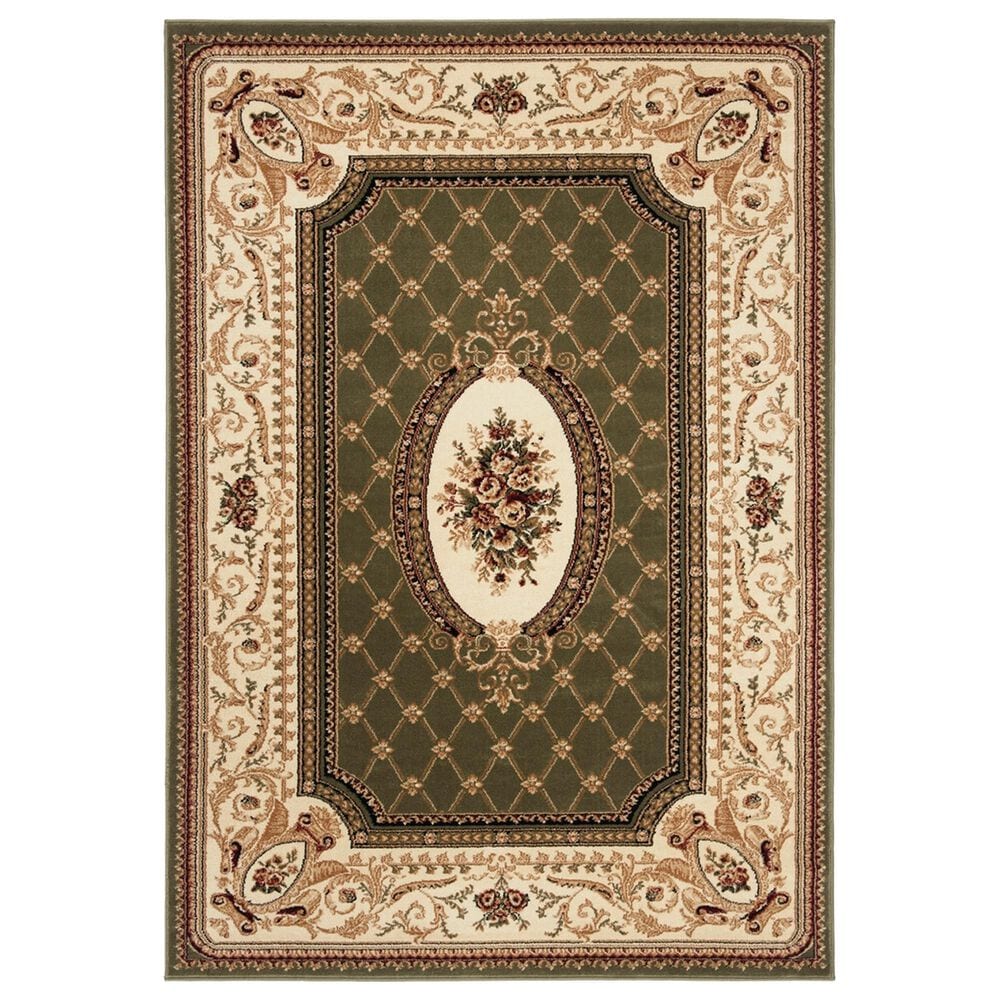 Safavieh Lyndhurst LNH223 8" x 11" Sage and Ivory Area Rug, , large
