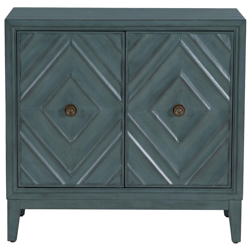 Linon Home Decor Dian Diamond 2-Door Cabinet in Blue, , large