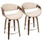 Lumisource Curvo Counter Stool in Cream (Set of 2), , large
