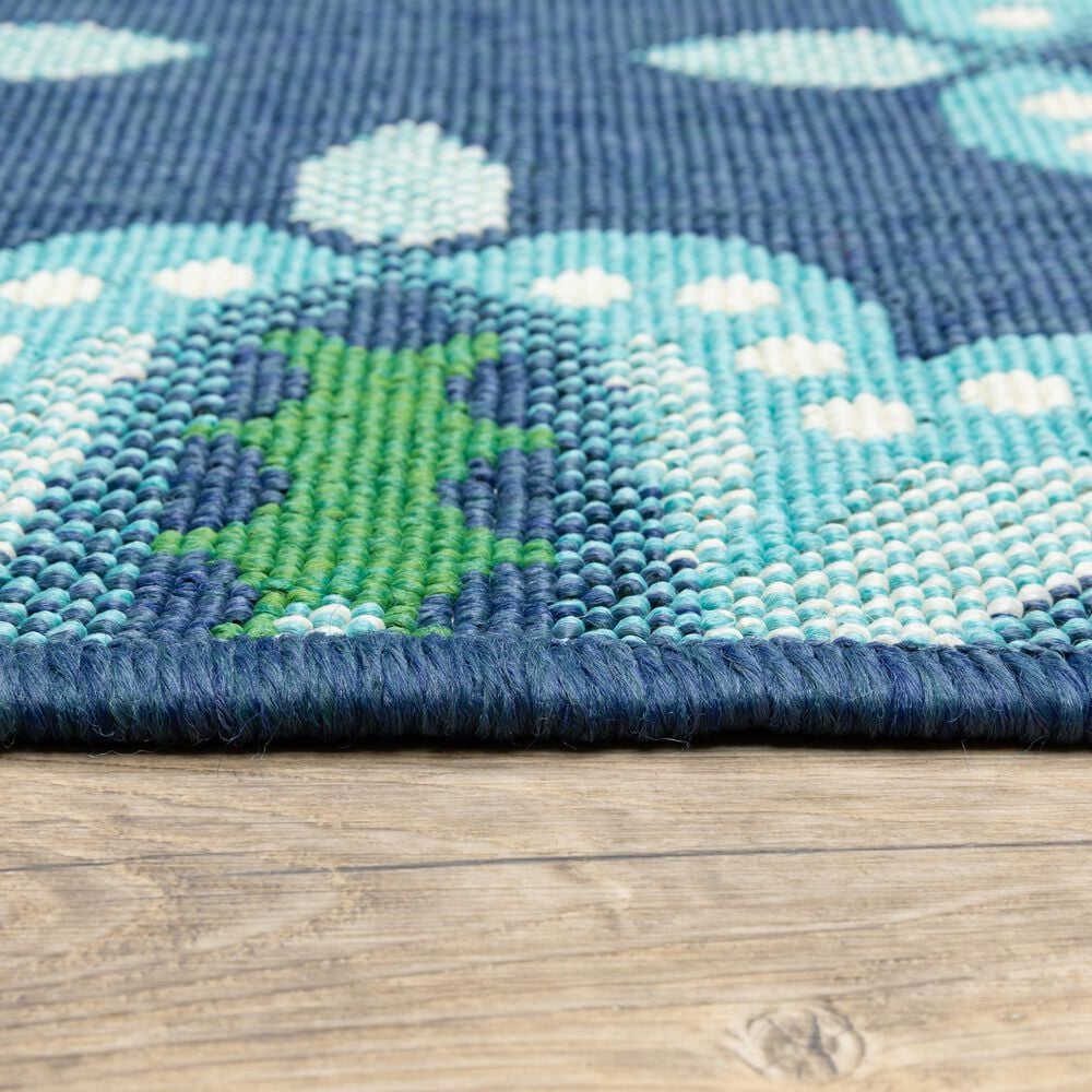 Oriental Weavers Meridian 2206B 2&#39;3&quot; x 7&#39;6&quot; Blue Runner, , large
