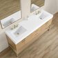 37B Mauri 72" Double Bathroom Vanity with Metal Base in Warm Oak with High-Profile 4" White Composite Stone Top, , large
