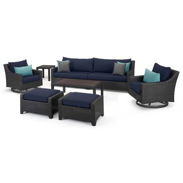 RST Brands Deco 8-Piece Wicker Patio Motion Sofa Set in Blue, , large