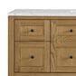 James Martin Vanities Breckenridge 60" Single Bathroom Vanity in Light Natural Oak with 3 cm Ethereal Noctis Quartz Top and Rectangular Sink, , large