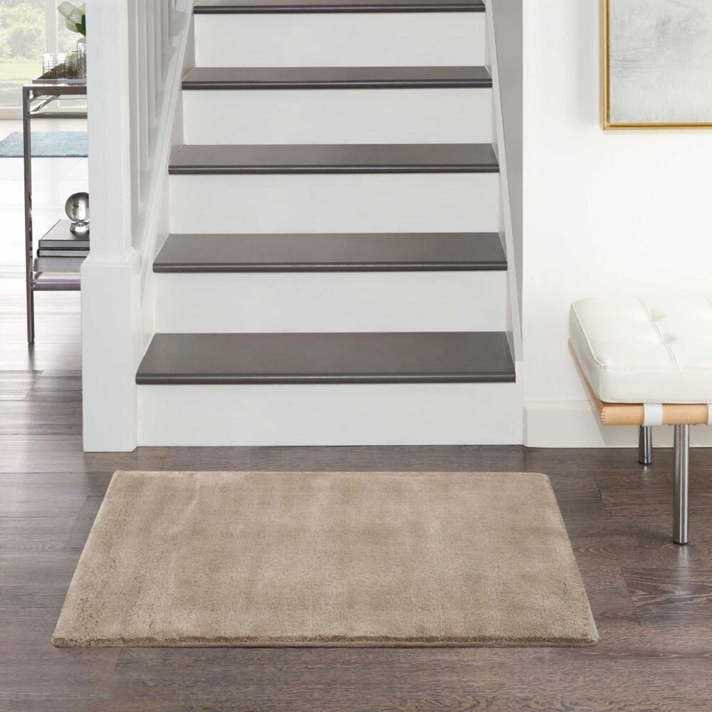 Nourison Plush Cloud 2&#39; x 3&#39; Taupe Area Rug, , large