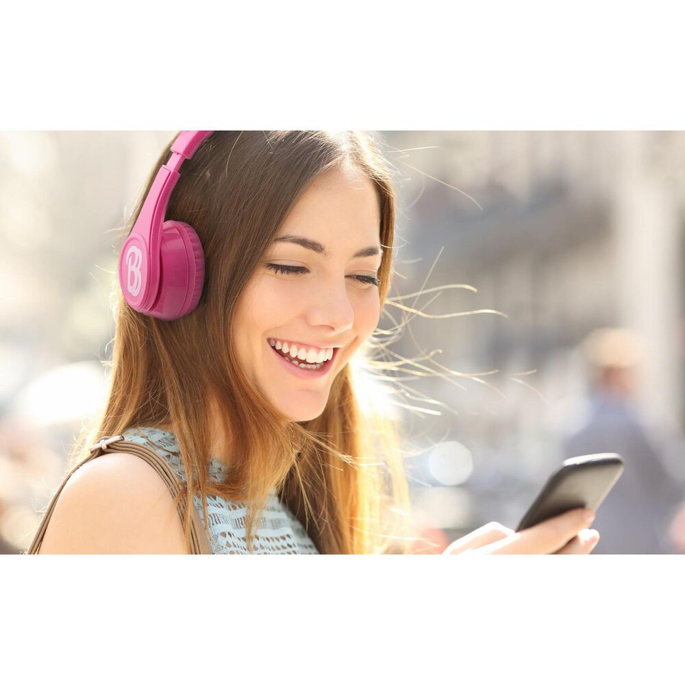KIDdesigns Barbie Bluetooth Headphones in Pink, , large