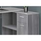 Glideaway 46" Contemporary Computer Desk in Gray, , large