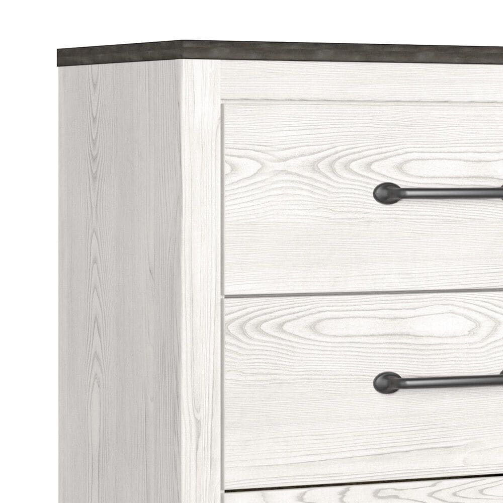 Ashley Gerridan 4 Drawers Chest in White and Gray, , large