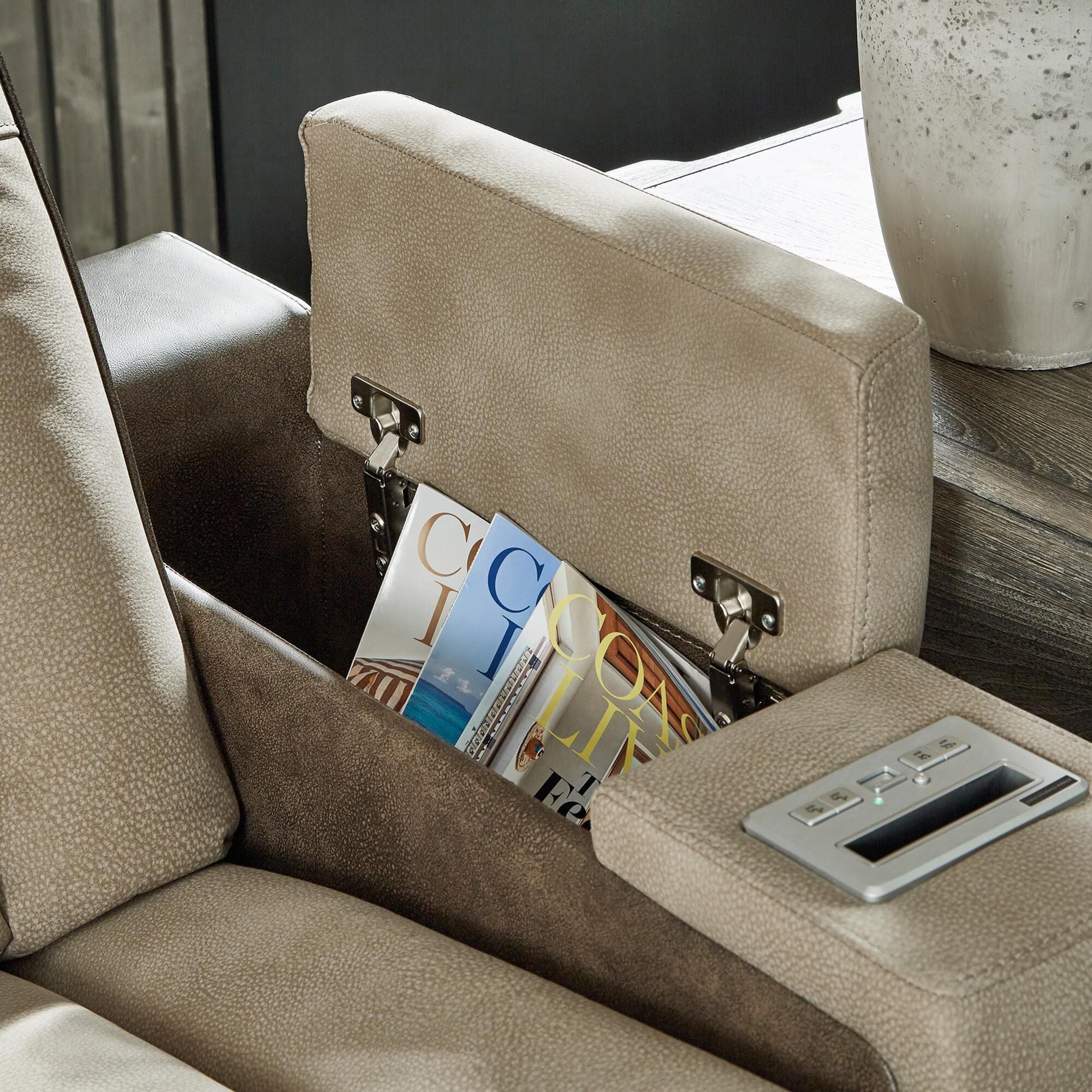 Ashley Next-Gen DuraPella Power Recliner in Sand