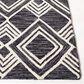 Safavieh Micro-Loop MLP154H 5" Square Charcoal and Ivory Area Rug, , large