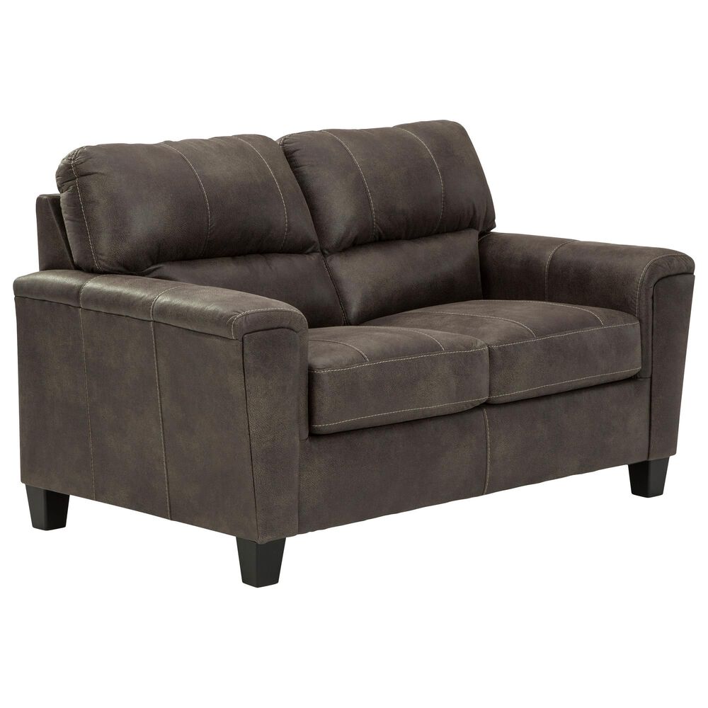 Ashley Navi Stationary Loveseat in Smoke, , large