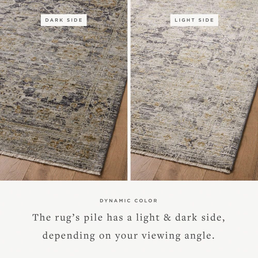 Loloi Katherine 2&#39;7&quot; x 12&#39; Charcoal and Gold Runner, , large
