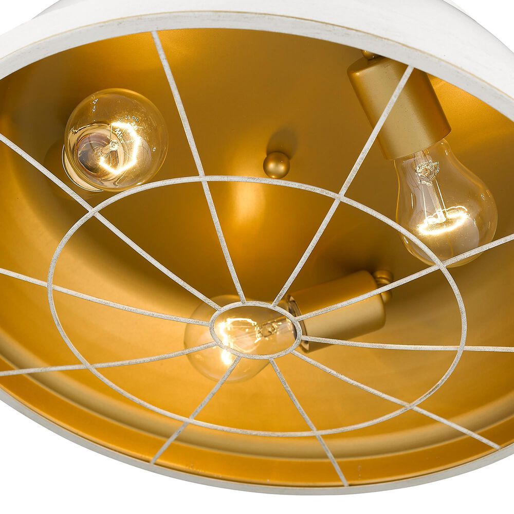 Golden Lighting Bartlett 16&quot; Flush Mount in French White, , large