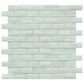 Emser Swirl Pearl 1" x 2" Rectangle on 12" x 12" Glass Mosaic Sheet, , large