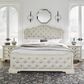 Millenium Arlendyne King Upholstered Bed with 2 Nightstands in Antique White, , large
