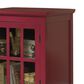 Studio Edge Barrister Lane Display Cabinet in Berry Red, , large