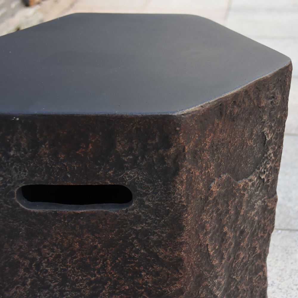 Elementi Fire Columbia Hexagon Tank Cover in Brown, , large