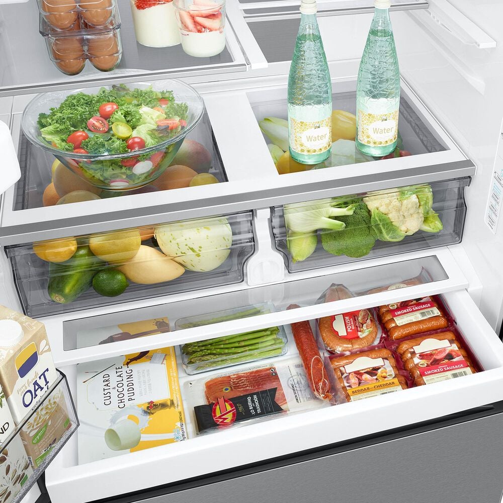 Samsung Large Capacity 3-Door French Door 31 cu. ft. Refrigerator with 4 Types of Ice in Stainless Steel, , large