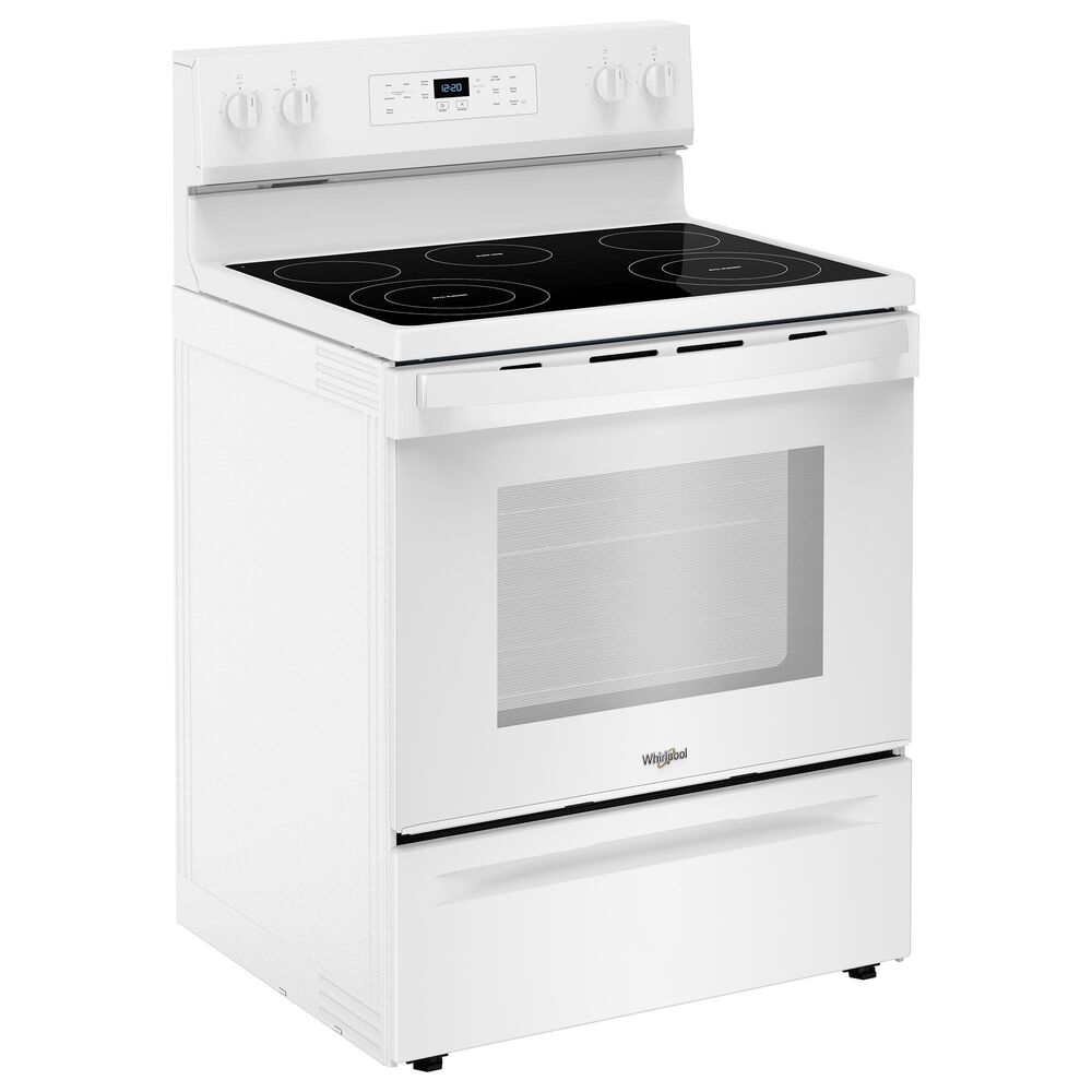 Whirlpool 5.3 Cu. Ft. Freestanding Electric Range with Steam Clean in White, , large