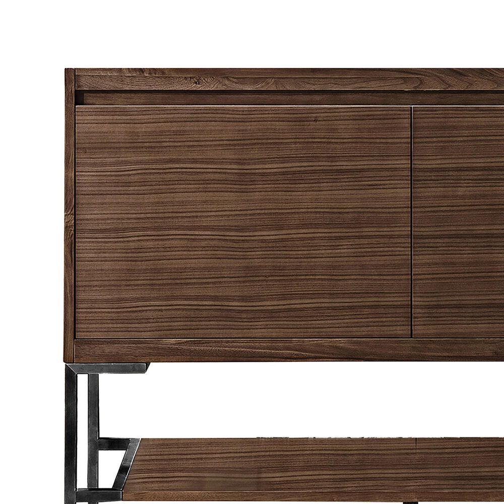 James Martin Vanities Mantova 47.3&quot; Single Vanity Cabinet in Mid-Century Walnut and Champagne Brass, , large