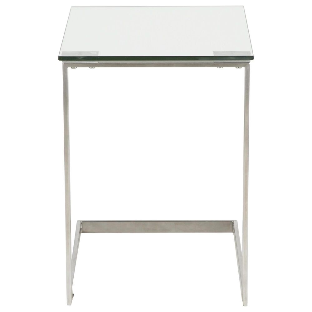 Lumisource Zenn End Table in Stainless Steel and Clear, , large