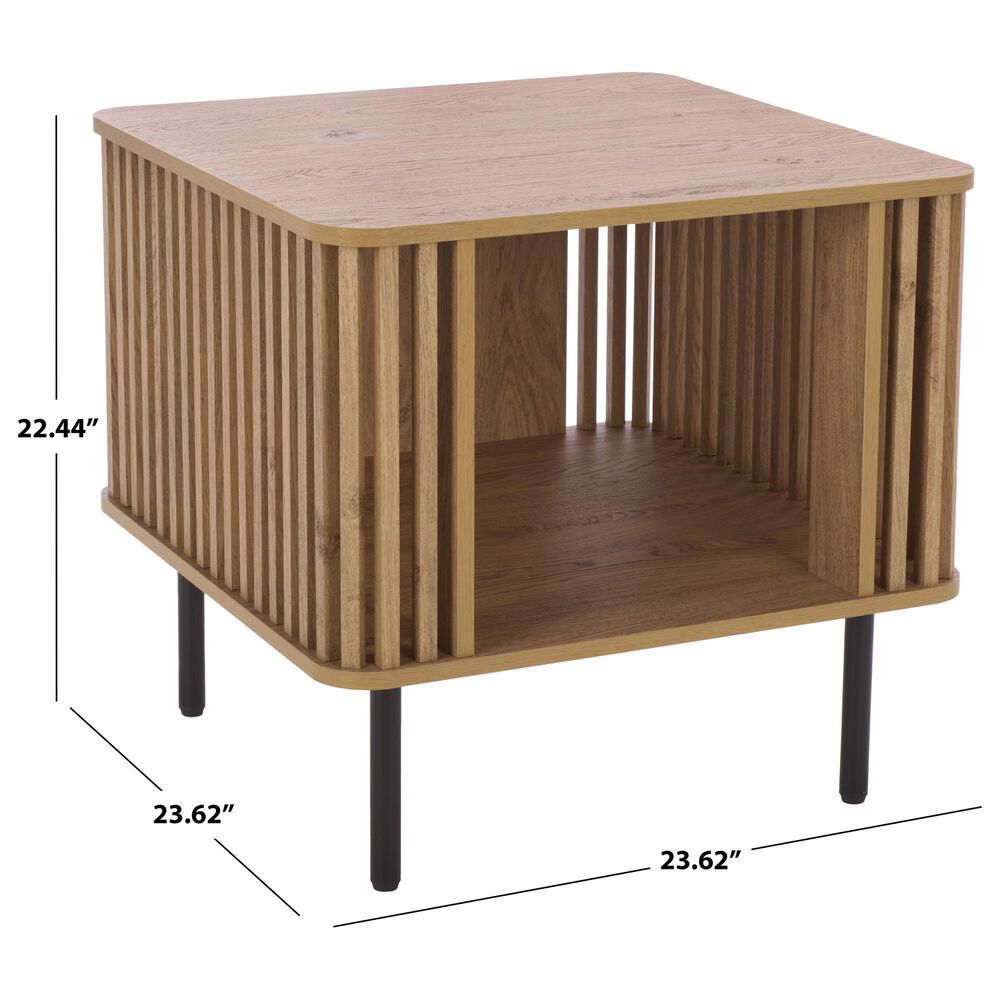 Safavieh Kiyoshi End Table in Oak and Black, , large