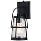 Vaxcel Portage Park 1-Light Outdoor Wall Sconce in Matte Black, , large