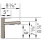 Blanco Alta II Low Arc Pull-Out Kitchen Faucet in Satin Platinum, , large