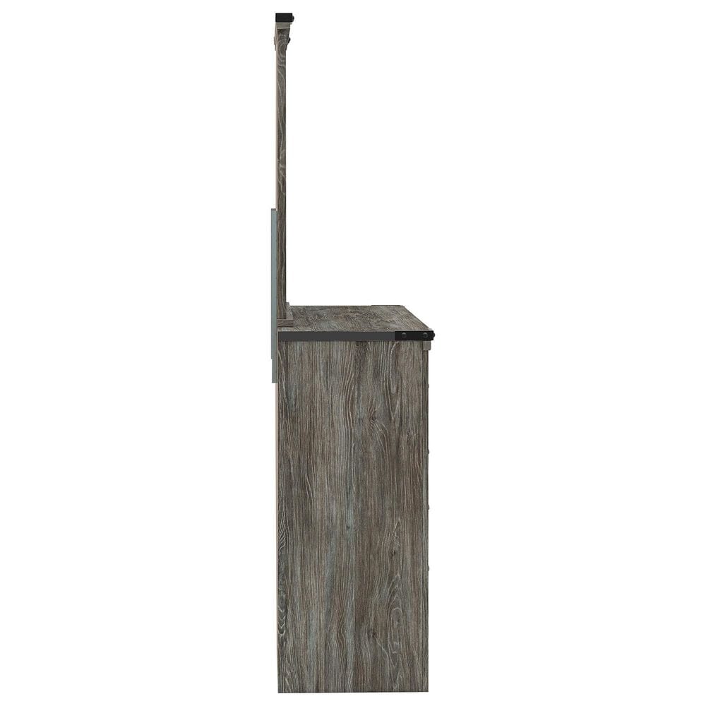 Ashley Frandern 5-Piece Twin Panel Storage Bedroom Set in Rustic Warm Gray, , large
