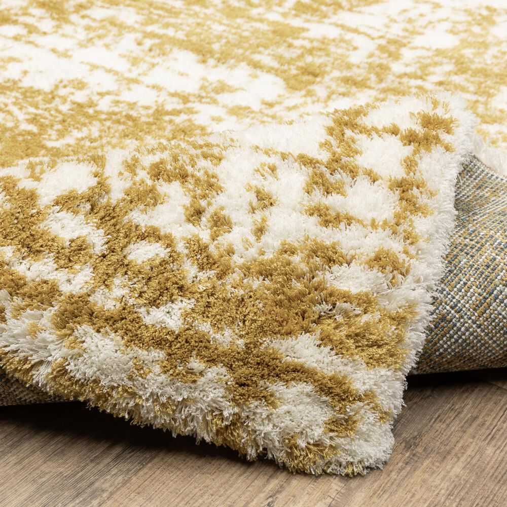 Oriental Weavers Galileo GAL10 Gold and Ivory 7&#39;10&quot; x 10&#39;10&quot; Area Rug, , large