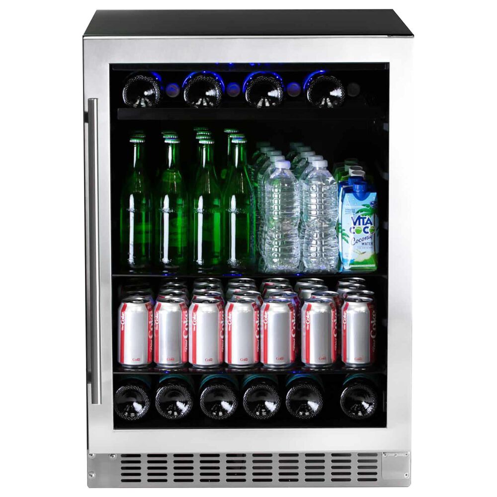Azure 5.6 Cu. Ft. Glass Door Beverage Center in Stainless Steel, , large