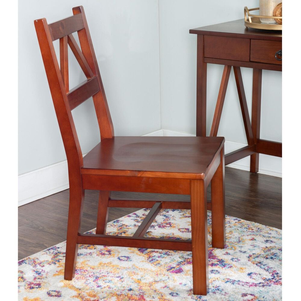 Linon Home Decor Titian Desk Office Chair in Antique Tobacco, , large