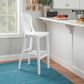 Linon Home Decor Maylen Bar Stool in Lustrous White (Set of 2), , large