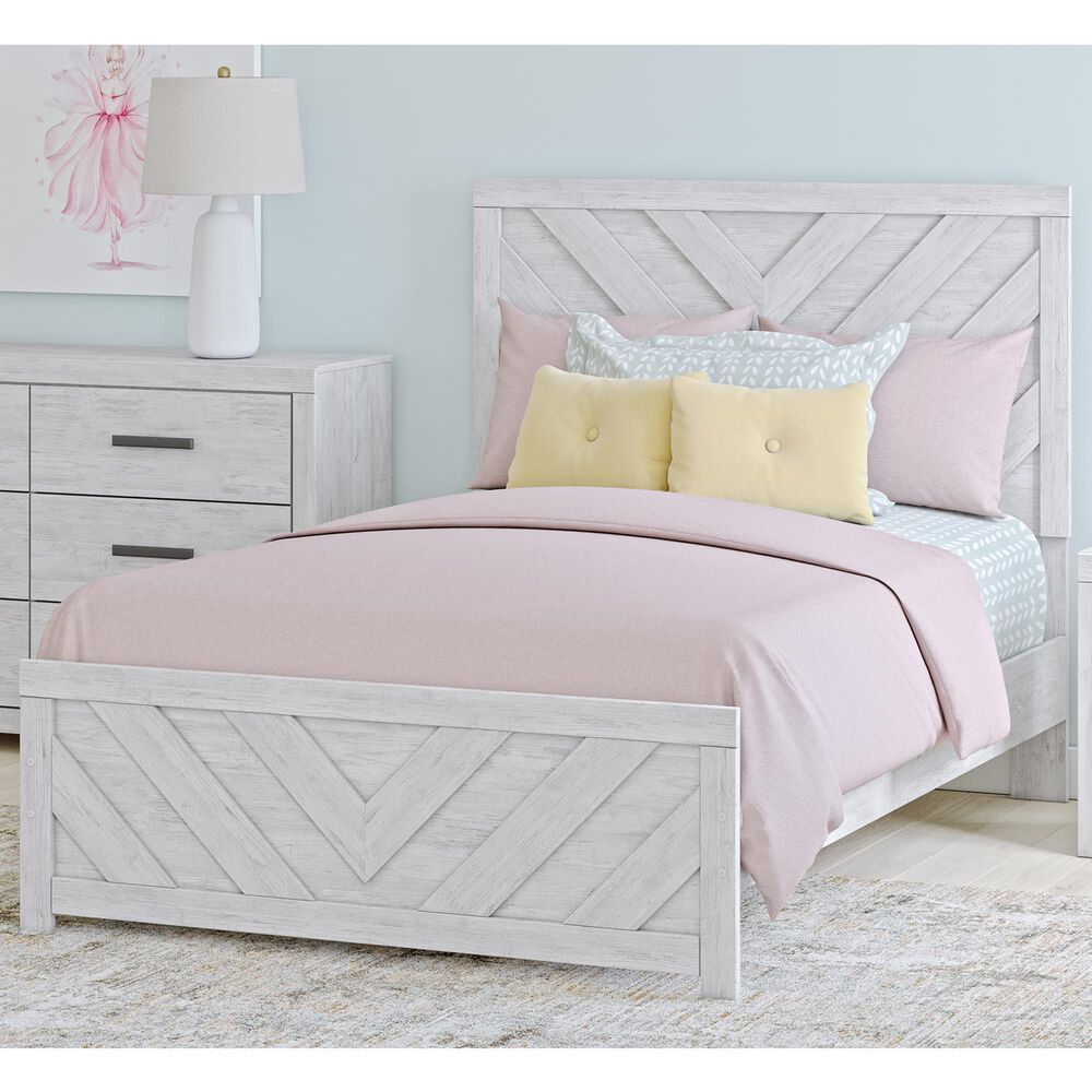 Ashley Cayboni Full Panel Bed in Whitewash, , large