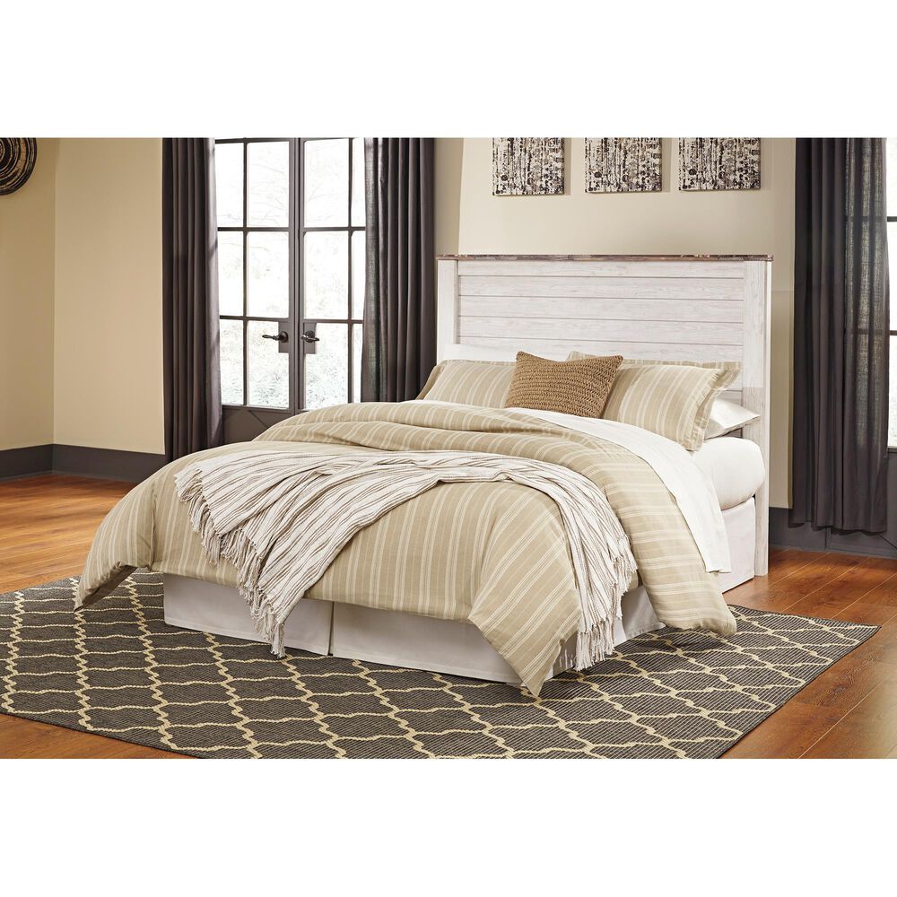 Ashley Willowton Full/Queen Panel Headboard in White Washed, , large