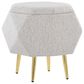 LumiSource Diamond Storage Ottoman in Light Grey, , large