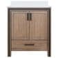 Lexora Home Ziva 30" Single Bathroom Vanity in Rustic Barnwood with 2 cm White Cultured Marble Top and Rectangular Sink, , large