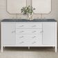 James Martin Vanities Myrrin 60" Double Vanity in Bright White with 3 cm Parisien Bleu Quartz Top, , large