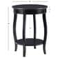 Linon Home Decor Rainbow Round Side Table in Black, , large