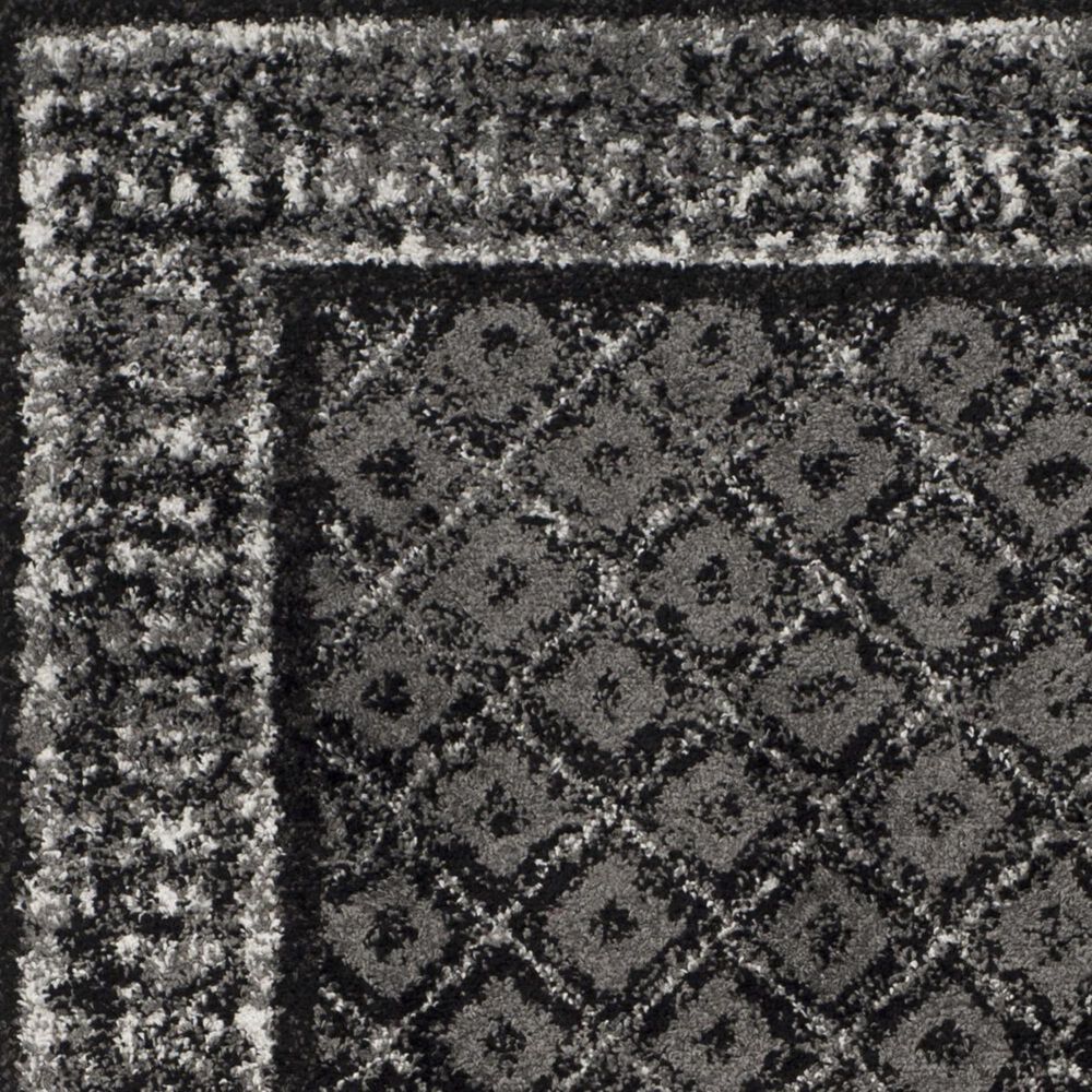 Safavieh Adirondack ADR110A-4R 4&#39; x 4&#39;  Black/Silver Round Rug, , large