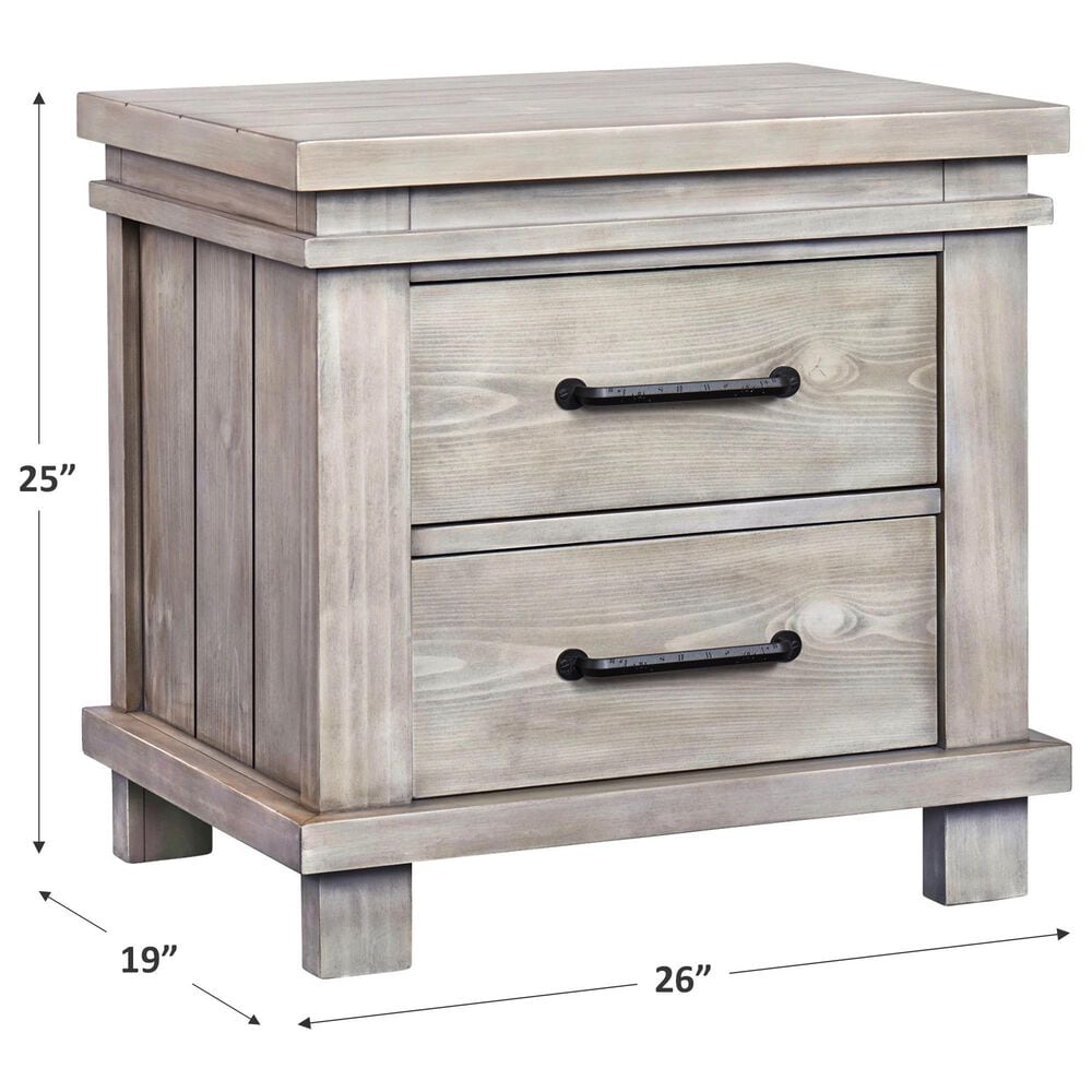 Oxford Baby Hampton 2-Drawer Nightstand in Stone Wash, , large
