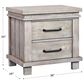 Oxford Baby Hampton 2-Drawer Nightstand in Stone Wash, , large
