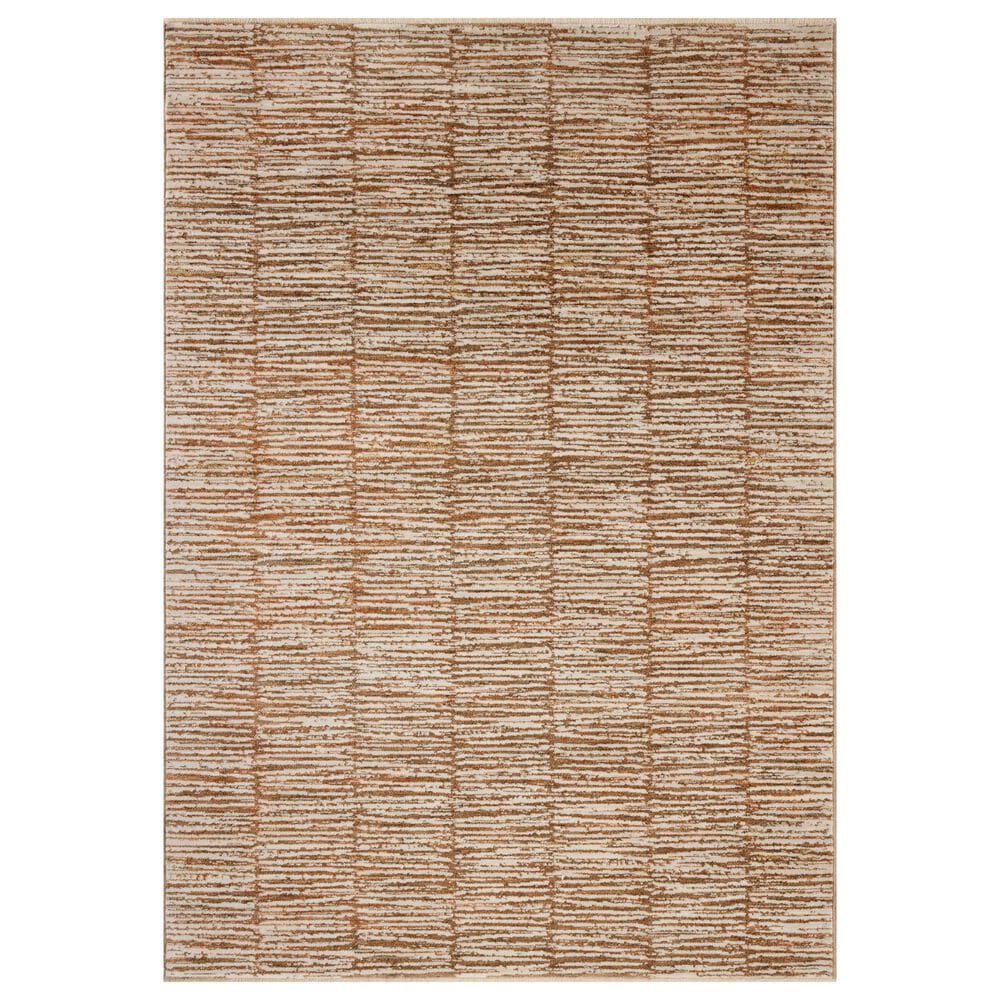 Loloi Nellie Terracotta and Ivory 2"6" x 7"6" Runner, , large